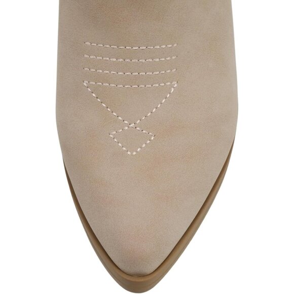 Blazing Ankle Boot Women Tan Pointe Toe Low Heel - Picture 6 of 6